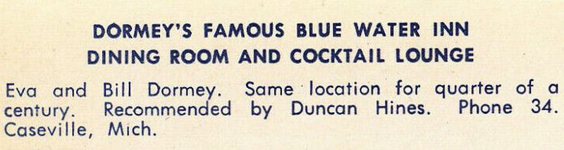 Blue Water Inn - Postcard Back